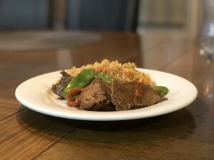 Venison in black bean sauce